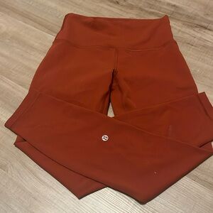 Burgundy lululemon leggings